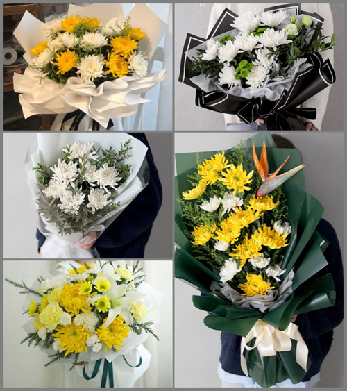 山东临沂沂南县界湖街道水湖套社区白事花束代送